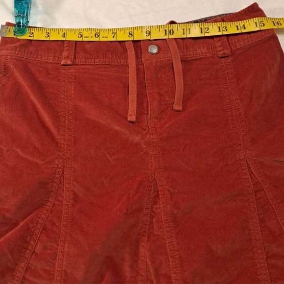 Rust Corduroy Mini Skirt - Picture 3 of 4